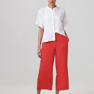 Eileen Fisher Linen Wide Leg Pants Large